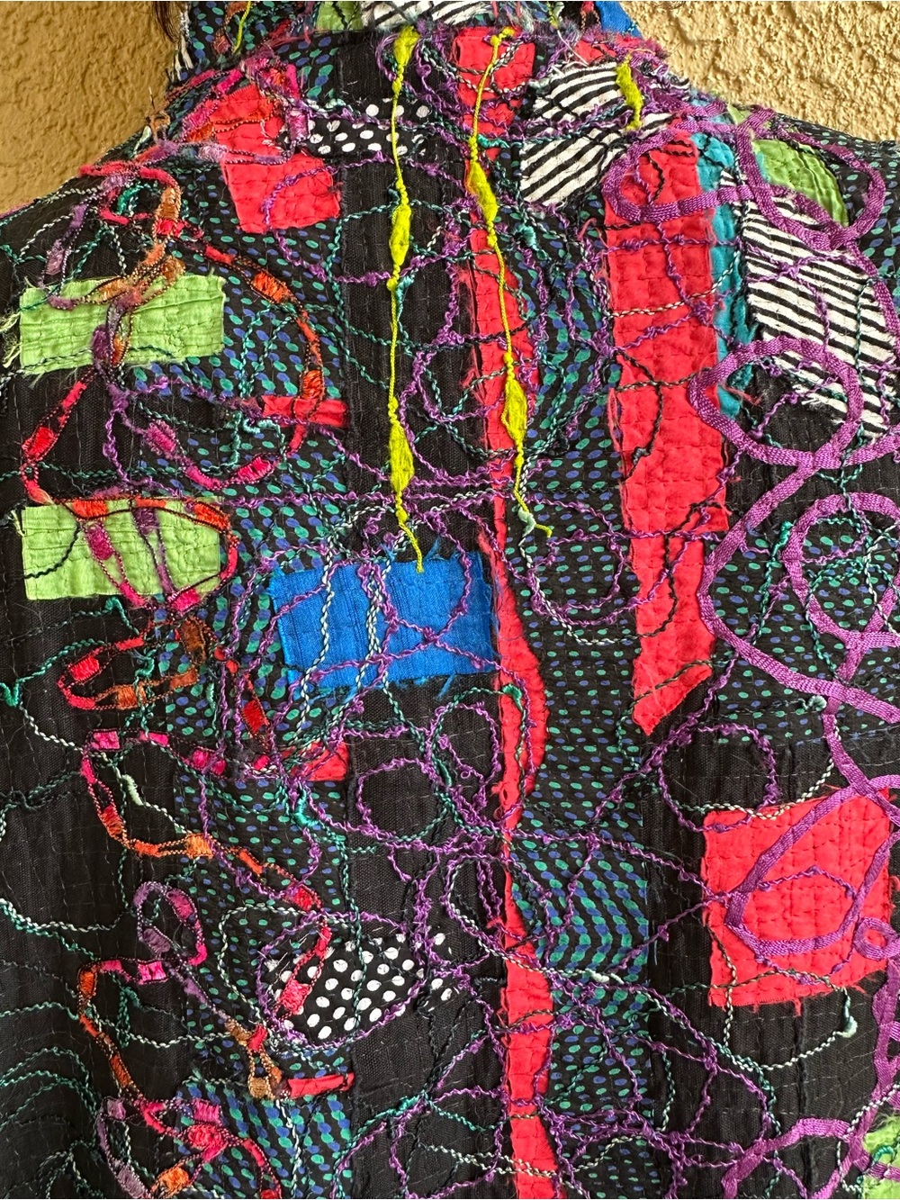 Diane Prekup colorful stitching design A frame vest - Picture 11 of 13